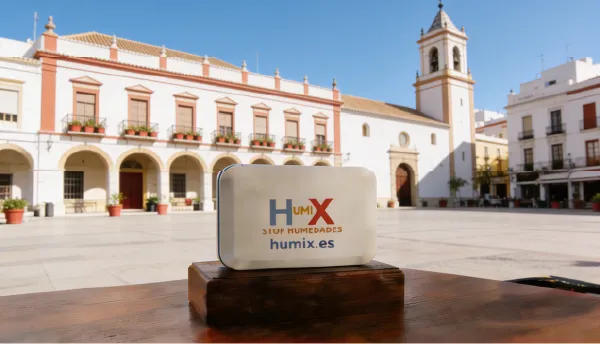 Sistema HUMIX instalado en la pared de una vivienda en Segovia
